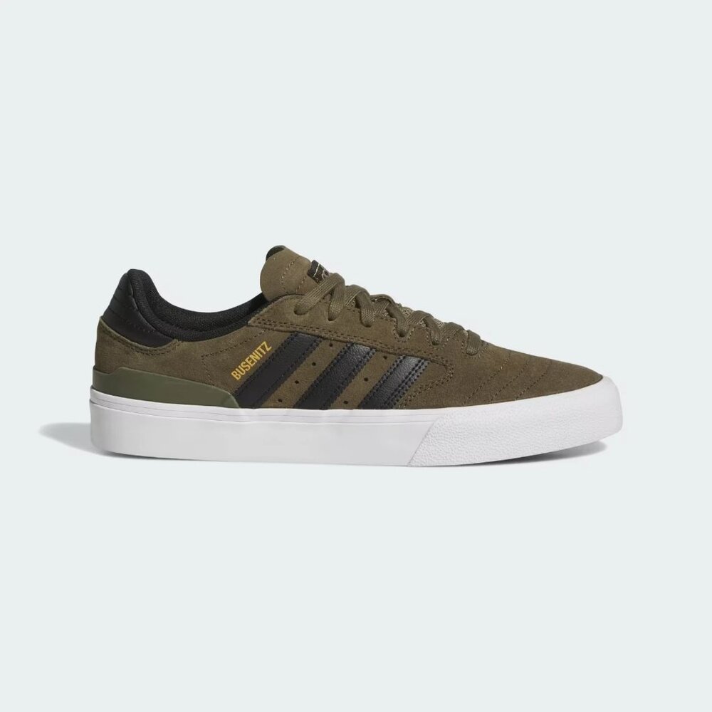 adidas Busenitz Olive Green Black White Skate Sneakers